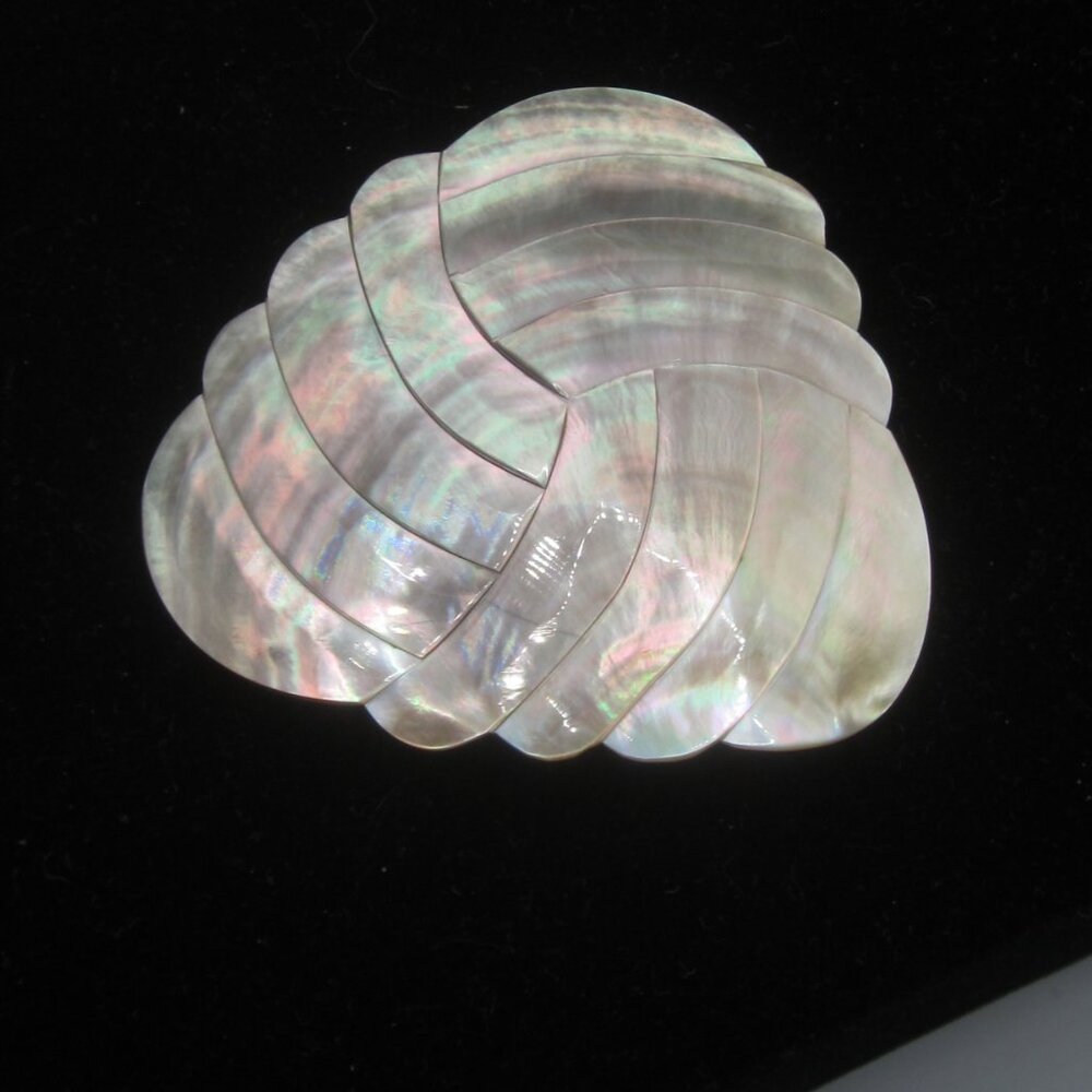 Vintage Abalone Shell Belt Clip Buckle - Picture 4 of 4